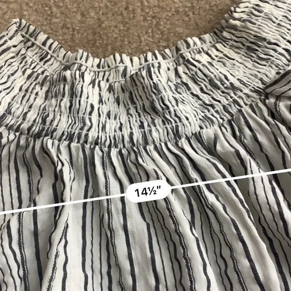 Kimchi Blue off shoulder striped blouse - Picture 4 of 6